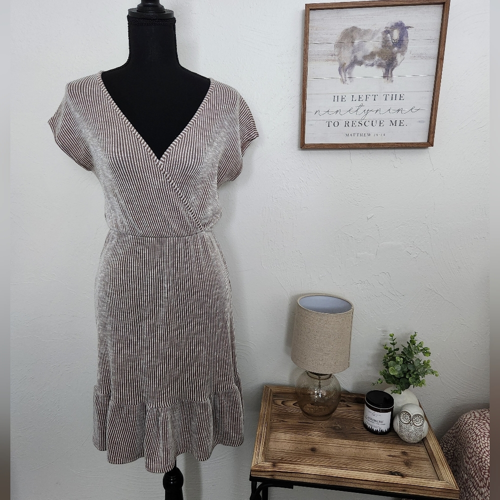 URBAN OUTFITTERS CAUTION TO THE WIND FAUX WRAP DRESS
